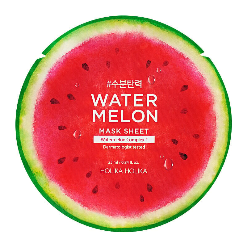 Kosteuttava kasvonaamio vesimeloniuutteella Holika Holika Watermelon 25 ml hinta ja tiedot | Kasvonaamiot ja silmänalusaamiot | hobbyhall.fi