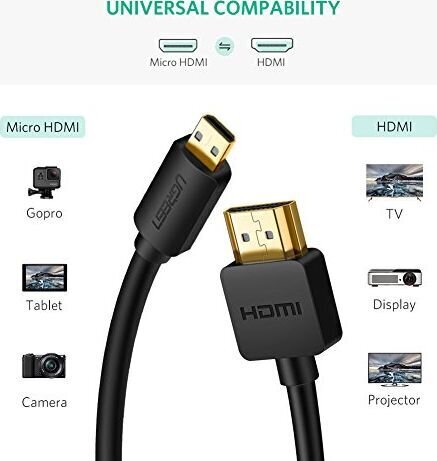 Ugreen (HD127) HDMI, 4K 3D 1 m hinta ja tiedot | Kaapelit ja adapterit | hobbyhall.fi