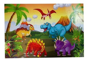 Palapeli "Dinosaurusten maailma", 48 osaa hinta ja tiedot | Palapelit | hobbyhall.fi