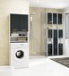 NORE Fin -kylpyhuonekaappi, 2 ovea, 140 x 30 x 30 cm, valkoinen / tummanharmaa hinta ja tiedot | Kylpyhuonekaapit | hobbyhall.fi