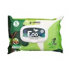 Croci Eco Wipes Almond&SheaButter, manteli- ja sheavoilla tuoksuiset kosteuspyyhkeet, 30 kpl. hinta ja tiedot | Eläinten hoitotuotteet | hobbyhall.fi