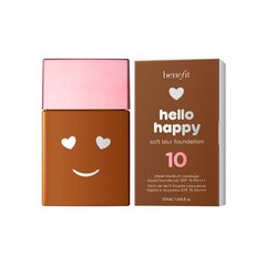 Matta meikkivoide Benefit Hello Happy Soft Blur Meikkivoide SPF 15, 10 Deep Warm, 30 ml hinta ja tiedot | Benefit Hajuvedet ja kosmetiikka | hobbyhall.fi