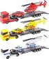 Teamsterz metallinen helikopterin kuljetusrekka -setti, 7,5 cm hinta ja tiedot | Poikien lelut | hobbyhall.fi