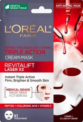 L'oreal Paris Revitalift Laser x3 28 g -kasvonaamio hinta ja tiedot | Kasvonaamiot ja silmänalusaamiot | hobbyhall.fi