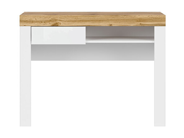 BRW Holten 1S työpöytä, valkoisen /ruskean värinen hinta ja tiedot | Tietokonepöydät ja työpöydät | hobbyhall.fi