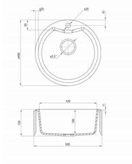 Deante Solis ZRS G803, Metallic graphite tiskiallas graniitista hinta ja tiedot | Keittiöaltaat | hobbyhall.fi