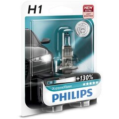 Lamppu Philips H1 12V/55W +130% X-treme Vision, 1 kpl hinta ja tiedot | Polttimot | hobbyhall.fi