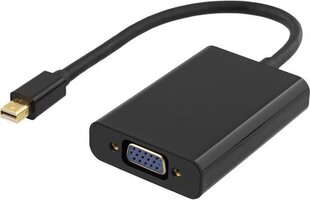 Deltaco DP-VGA13, DisplayPort, VGA, USB Micro-B, 0.25m hinta ja tiedot | Adapterit | hobbyhall.fi