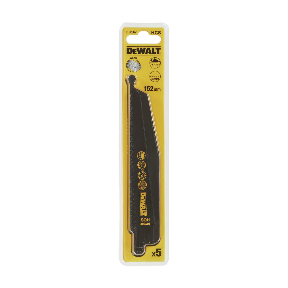 Leikkuuterä Dewalt HCS 152mm (DT2362), 5 kpl hinta ja tiedot | Puutarhatyökalujen tarvikkeet | hobbyhall.fi