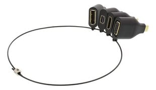 Deltaco USBC-AR1, USB-C, DisplayPort, VGA, HDMI hinta ja tiedot | Kaapelit ja adapterit | hobbyhall.fi