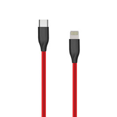 Silikonikaapeli Lightning - USB Type-C (2 m, punainen) hinta ja tiedot | Puhelinkaapelit | hobbyhall.fi