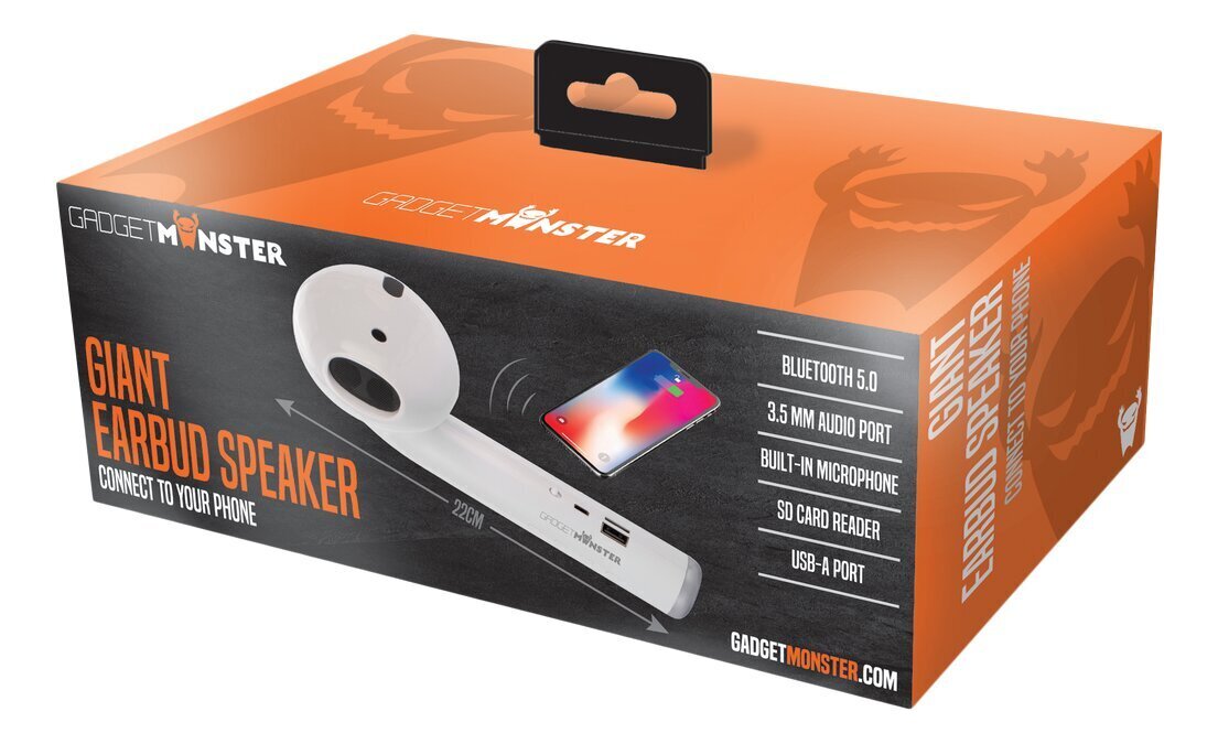 GadgetMonster GDM-1010, valkoinen hinta ja tiedot | Kaiuttimet | hobbyhall.fi