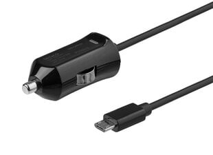 Autolaturi DELTACO Micro USB, 2,4 A, 1 m kaapeli, 12 W / USB-CAR129 hinta ja tiedot | Puhelimen laturit | hobbyhall.fi