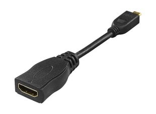 Deltaco HDMI - mikro HDMI-sovitin, 4K UHD 30Hz, 0,1 m hinta ja tiedot | Adapterit | hobbyhall.fi