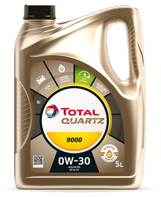 Total Quartz 9000 0w30 öljy - 5L / A5/B5 Volvo hinta ja tiedot | Moottoriöljyt | hobbyhall.fi