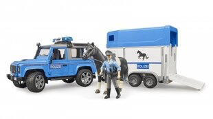 Land Rover Defender Poliisiajoneuvo perävaunulla hinta ja tiedot | Poikien lelut | hobbyhall.fi