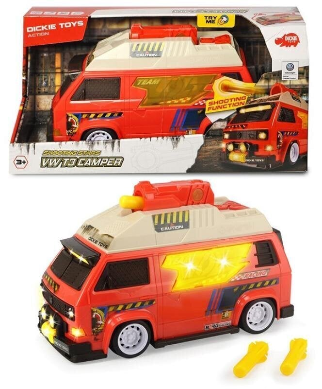 Auto Simba Dickie lelut VW T3 Camper Shooting Stars hinta ja tiedot | Poikien lelut | hobbyhall.fi