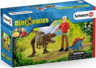 Schleich Dinosaurs Tyrannosaurus Rexin hyökkäys hinta ja tiedot | Poikien lelut | hobbyhall.fi