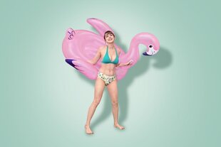 Bestway Flamingo -uimalelu, ilmatäytteinen, 153 x 143 cm, 41475 hinta ja tiedot | Puhallettavat vesilelut ja uima-asusteet | hobbyhall.fi