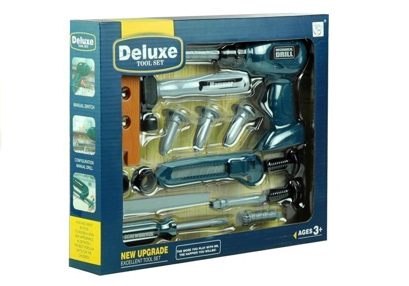 "Deluxe Tool Set", 15 osainen työkalusarja hinta ja tiedot | Poikien lelut | hobbyhall.fi
