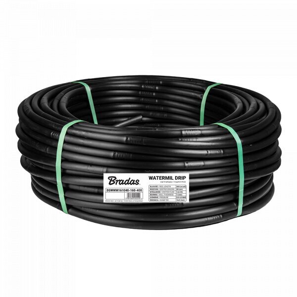 Bradas WATERMIL DRIP, tippaletku 100 metriä (16 / 1,0mm / 60cm / 1,6l/h)