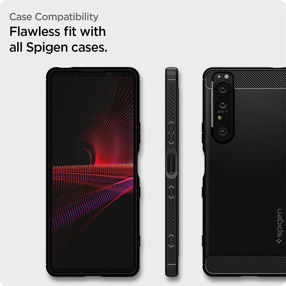 Spigen AlignMaster Sony Xperia 1 III Mustan värinen hinta ja tiedot | Näytönsuojakalvot ja -lasit | hobbyhall.fi