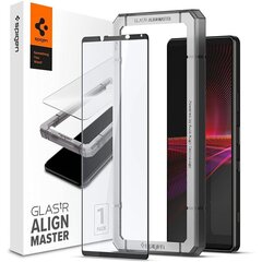 Spigen AlignMaster Sony Xperia 1 III Mustan värinen hinta ja tiedot | Näytönsuojakalvot ja -lasit | hobbyhall.fi