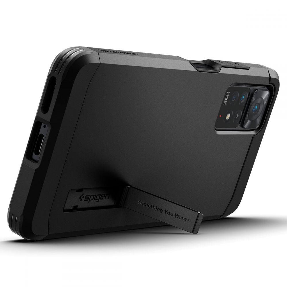 Spigen Tough Armor -suojakuori Xiaomi Redmi Note 11 Pro / 11 Pro 5G -puhelimelle, musta hinta ja tiedot | Puhelimen kuoret ja kotelot | hobbyhall.fi