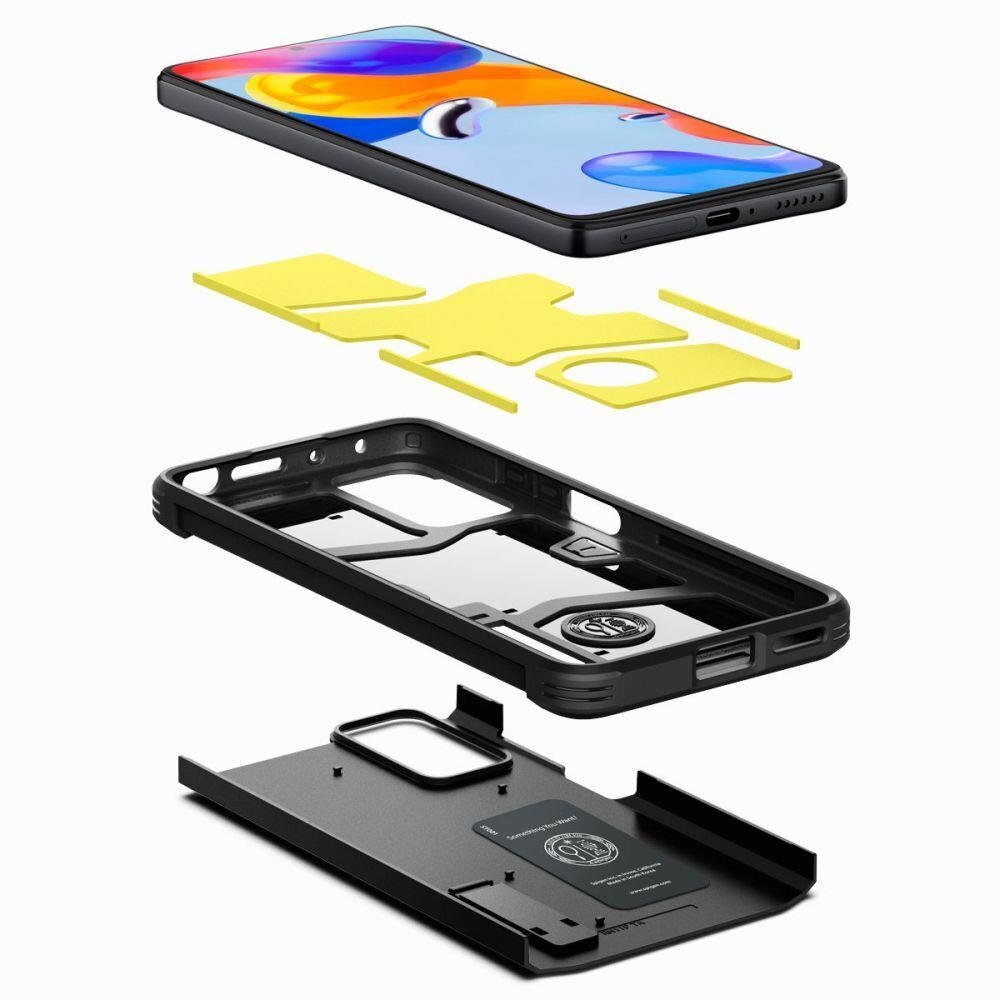 Spigen Tough Armor -suojakuori Xiaomi Redmi Note 11 Pro / 11 Pro 5G -puhelimelle, musta hinta ja tiedot | Puhelimen kuoret ja kotelot | hobbyhall.fi