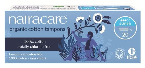 Tamponit Natracare Super 20 kpl hinta ja tiedot | Tamponit ja terveyssiteet | hobbyhall.fi