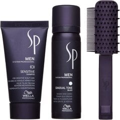 Harmaille hiuksille sävyttävä vaahto Wella SP Men Gradual Tone Black musta väri 60+30 ml hinta ja tiedot | Hiusvärit | hobbyhall.fi