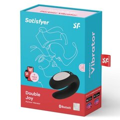 Satisfyer Double Joy Black Bluetooth ja sovellus hinta ja tiedot | Vibraattorit | hobbyhall.fi