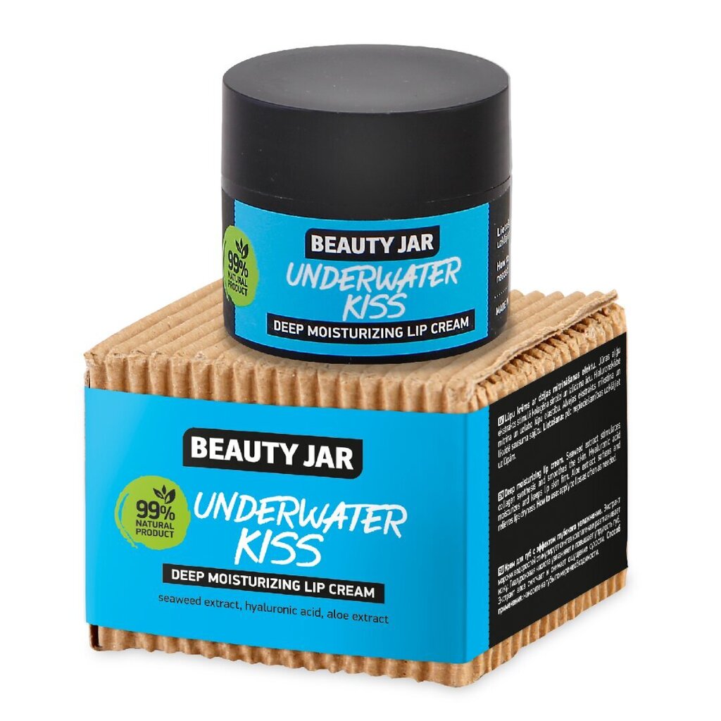 Underwater Kiss Beauty Jar, Syväkosteuttava huulivoide, 15ml hinta ja tiedot | Kasvovoiteet | hobbyhall.fi