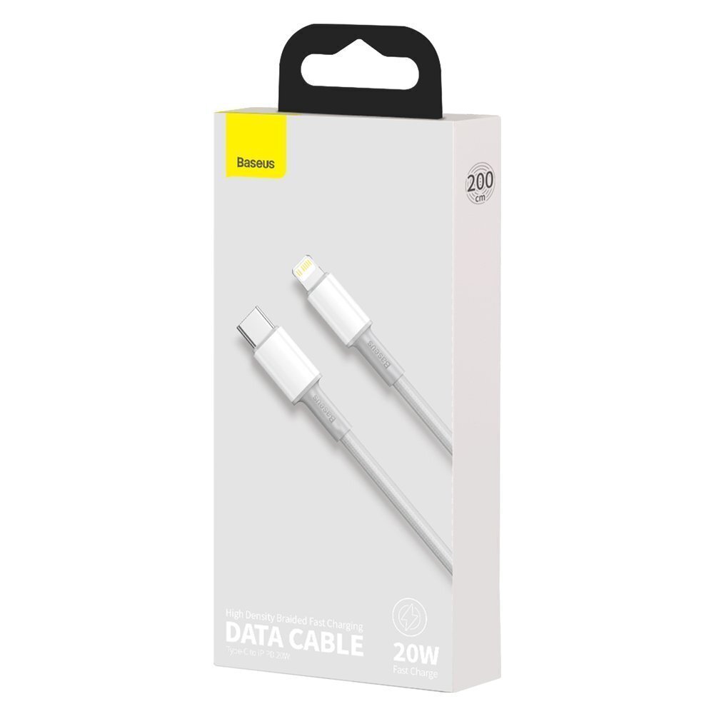 Baseus Kaapeli USB Type C - Lightning 20 W 2 m 6953156231955 hinta ja tiedot | Puhelinkaapelit | hobbyhall.fi