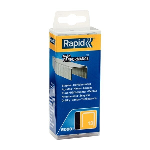 Rapid, Kiinnikkeet muovilaatikossa 13/08 5000 kpl hinta ja tiedot | Käsityökalut | hobbyhall.fi