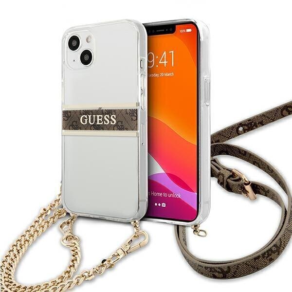 Guess GUHCP13SKC4GBGO, iPhone 13 mini -puhelimeen, läpinäkyvä hinta ja tiedot | Puhelimen kuoret ja kotelot | hobbyhall.fi