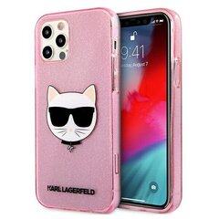 Karl Lagerfeld KLHCP12LCHTUGLP iPhone 12 Pro Max 6,7" pink hardcase Glitter Choupette hinta ja tiedot | Puhelimen kuoret ja kotelot | hobbyhall.fi