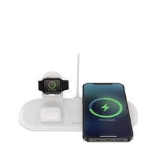 Devia 3 in 1 langaton laturi iPhonelle / Airpods / Apple Watch 5V / 2A / 15W / + USB-C kaapeli / valkoisen värinen hinta ja tiedot | Puhelimen laturit | hobbyhall.fi