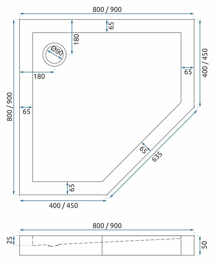 Rea Diamond Black suihkuallas, 80x80, 90x90 cm hinta ja tiedot | Suihkualtaat | hobbyhall.fi