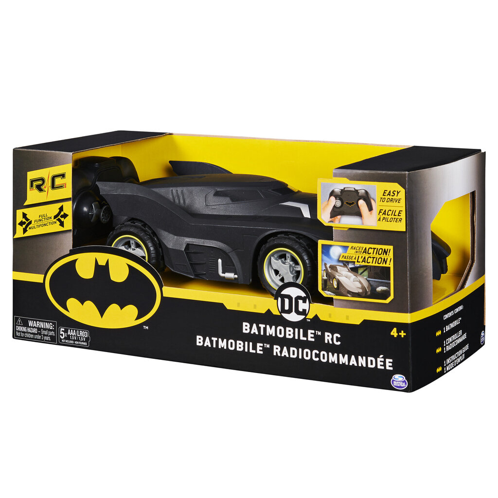 Batmobile Batman Radio-ohjattava auto 1:24, 6058489 hinta ja tiedot | Poikien lelut | hobbyhall.fi