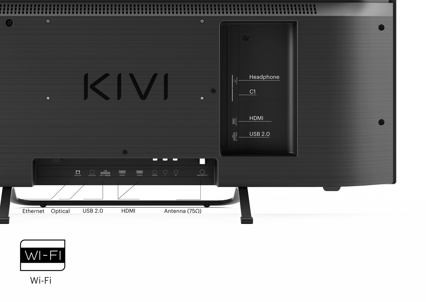 Kivi 32" FHD Android TV 11 Black 32F750NB hinta ja tiedot | Televisiot | hobbyhall.fi