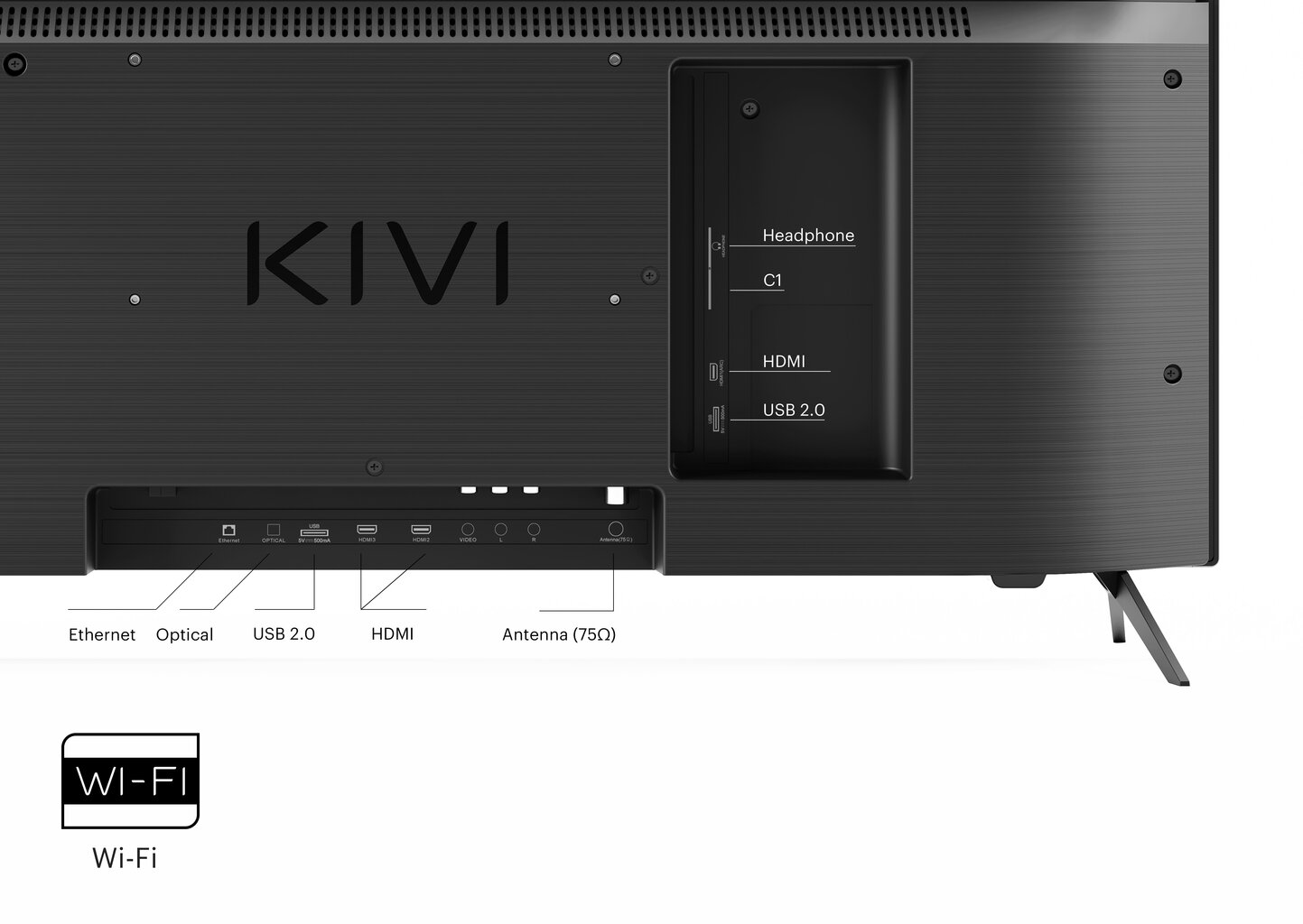 Kivi 32" HD Android TV Black 32H750NB hinta ja tiedot | Televisiot | hobbyhall.fi