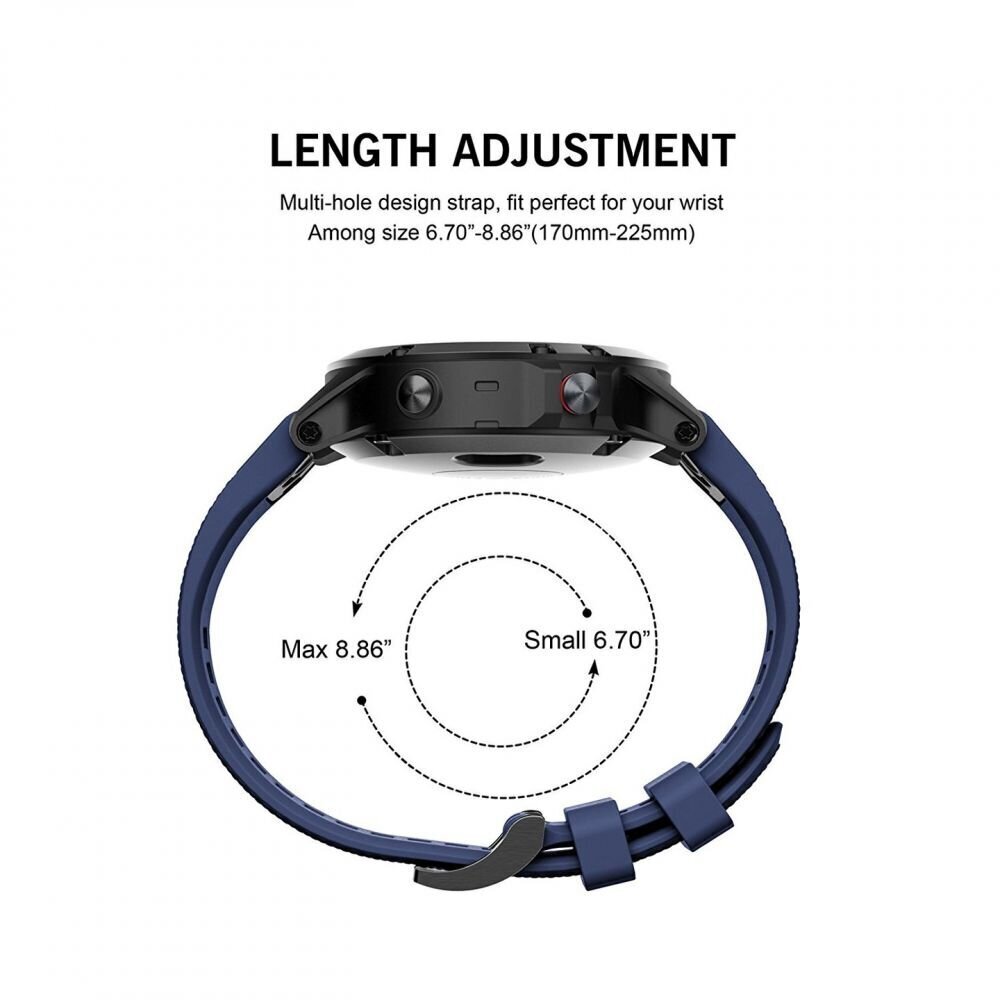 Tech Protect Iconband Garmin Fenix 3 / 5X / 3HR / 5X PLUS / 6X / 6X PRO / 7X (26mm), vihreä hinta ja tiedot | Älykellojen ja aktiivisuusrannekkeiden lisätarvikkeet | hobbyhall.fi