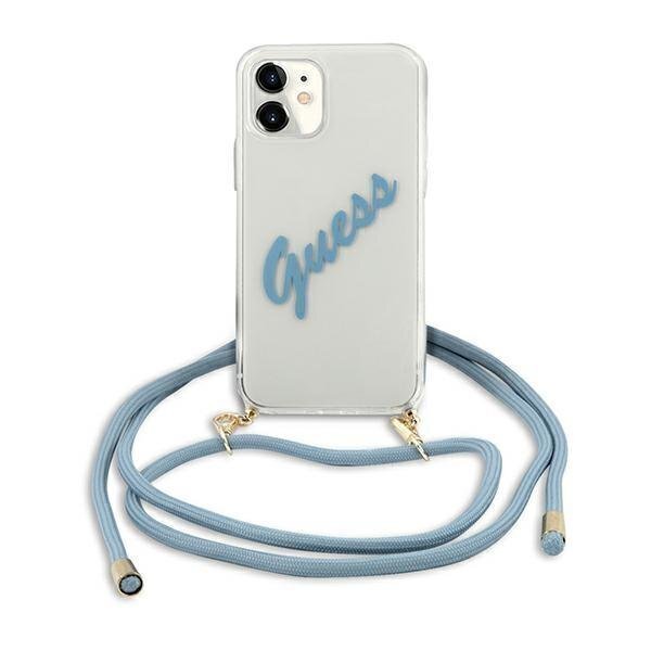 Guess GUHCP12SCRTVSBL iPhone 12 mini 5,4 "blue / blue hardcase Script Vintage hinta ja tiedot | Puhelimen kuoret ja kotelot | hobbyhall.fi