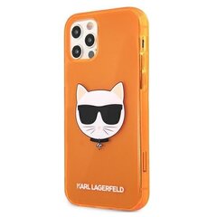 Karl Lagerfeld KLHCP12MCHTRO iPhone 12/12 Pro 6.1 "orange / orange hardcase Glitter Choupette Fluo hinta ja tiedot | Puhelimen kuoret ja kotelot | hobbyhall.fi