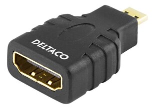 Deltaco-sovitin HDMI - micro HDMI, 4K UHD 30Hz hinta ja tiedot | Deltaco Tietokoneiden lisävarusteet | hobbyhall.fi