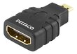 Deltaco-sovitin HDMI - micro HDMI, 4K UHD 30Hz hinta ja tiedot | Adapterit | hobbyhall.fi