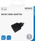 Deltaco-sovitin HDMI - micro HDMI, 4K UHD 30Hz hinta ja tiedot | Adapterit | hobbyhall.fi