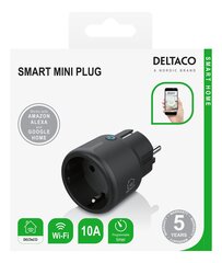 Pistorasia Deltaco Smart Home SH-P01M-B hinta ja tiedot | Deltaco Valaistus ja sähkölaitteet | hobbyhall.fi