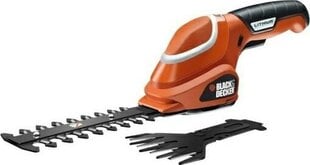 Black&Decker GSL700 KIT Akkukäyttöinen nurmikko- ja pensasleikkuri + pihdit + käsineet hinta ja tiedot | Black&Decker Piha ja puutarha | hobbyhall.fi